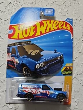 Hot Wheels Blue Custom Van Toy - Die-Cast Collectible Time Shifter